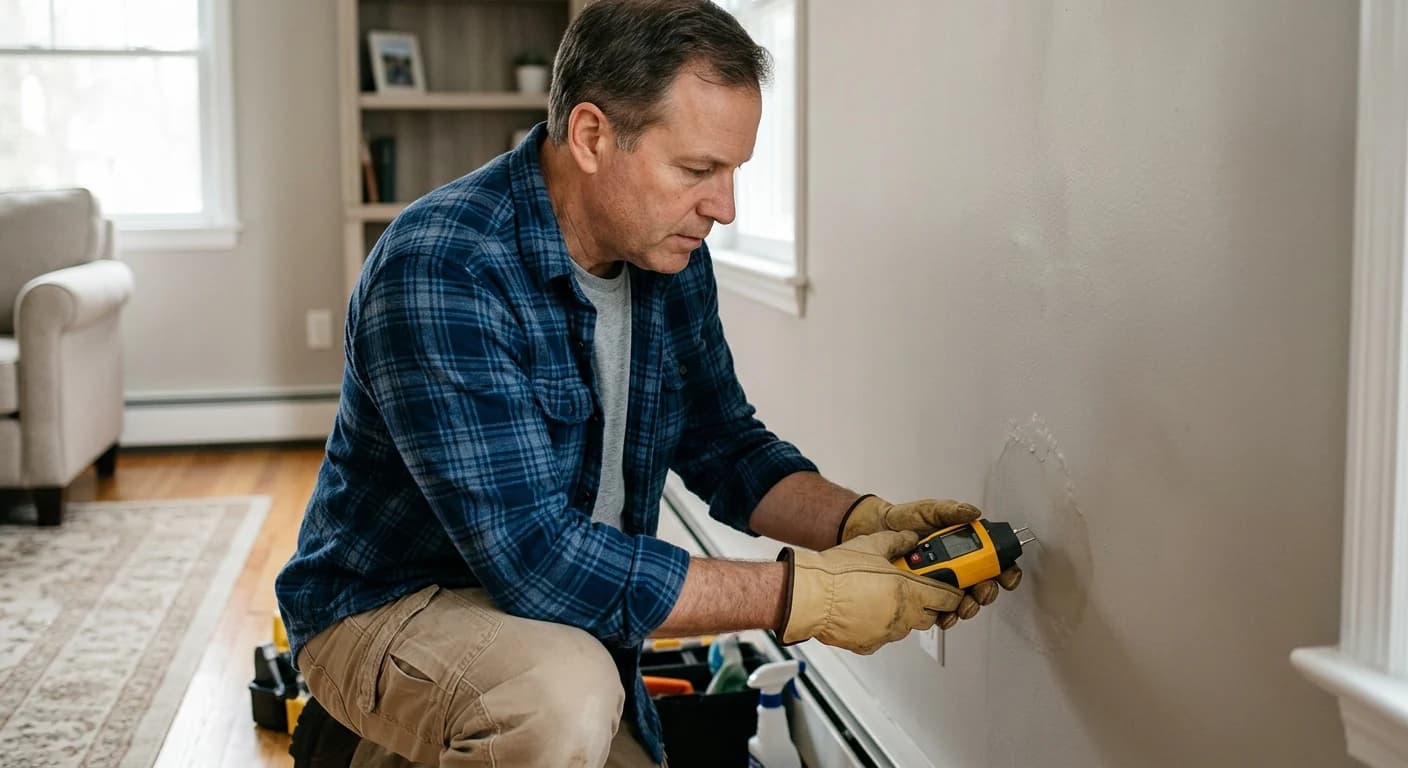 Professional water damage restoration work - How do you check for hidden water leaks?