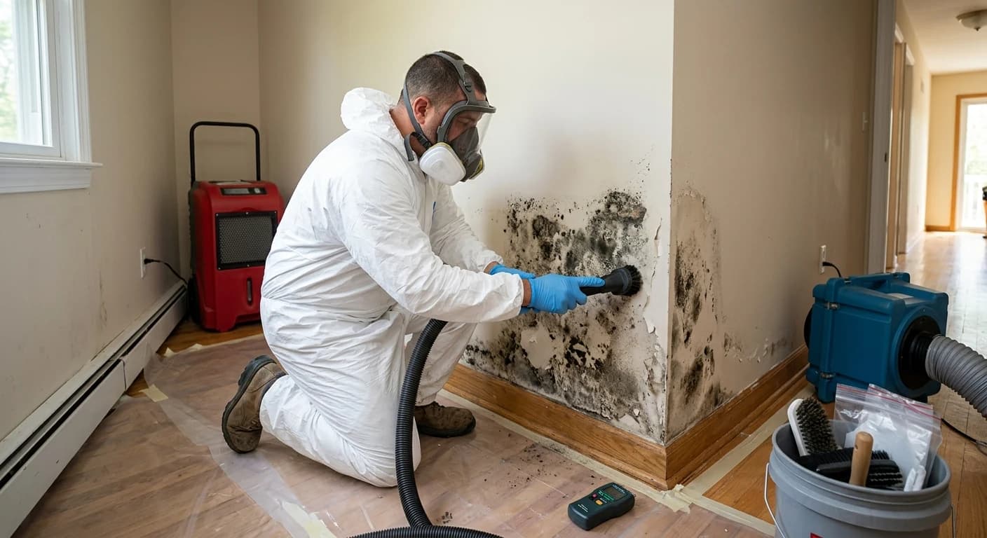 Professional water damage restoration work - Are there health risks associated with untreated water damage?